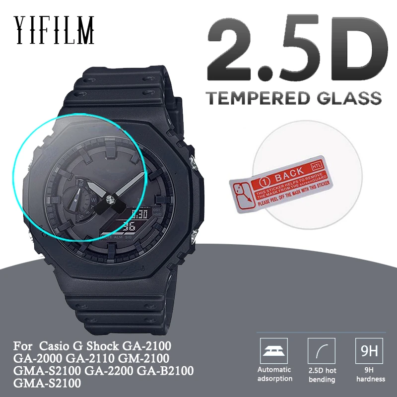 3Pcs Tempered Glass Film For Casio G Shock GA-2100 GA-2000 GA-2110 GM-2100 GMA-S2100 GA-2200 GA-B2100 GMA-S2100 Screen Protector