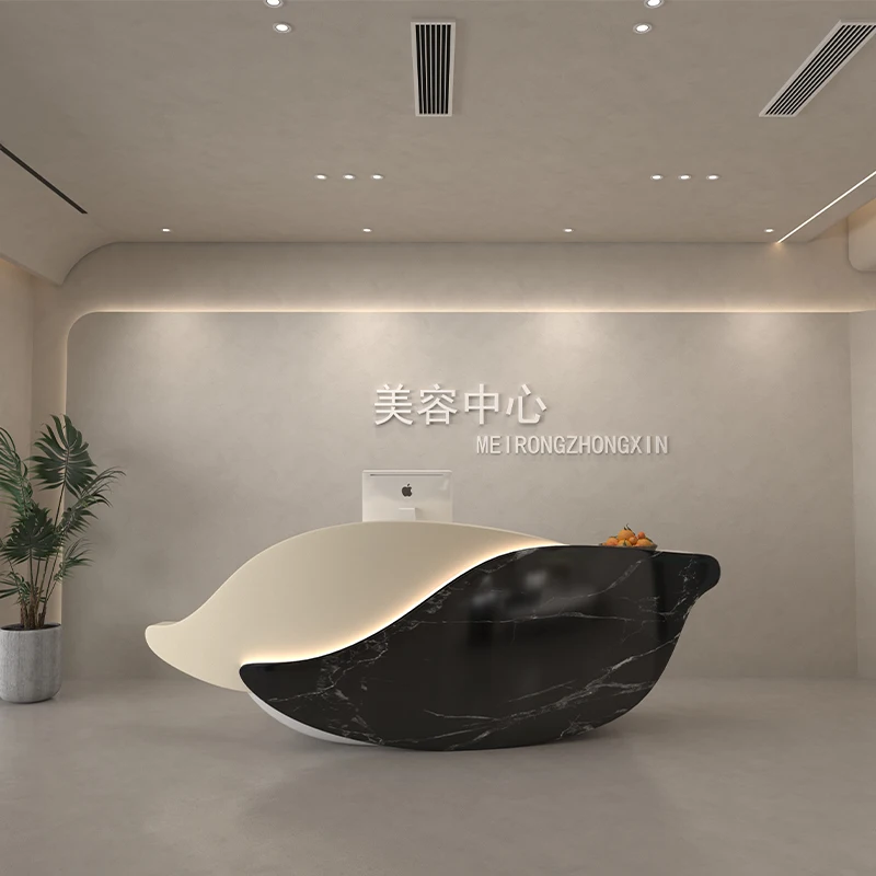 

Customized.Yicheng Beauty New Reception Desk Checkout Counters Nail Salon Reception Desk Checkout Counters for Sale