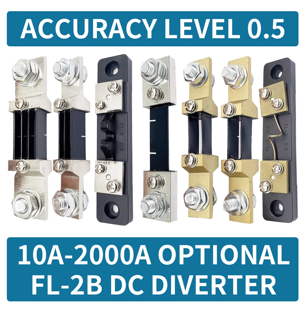 Shunt esterno FL-2 5A-400A 75mV Misuratore di corrente Shunt Resister per voltmetro digitale Amperometro Wattmetro