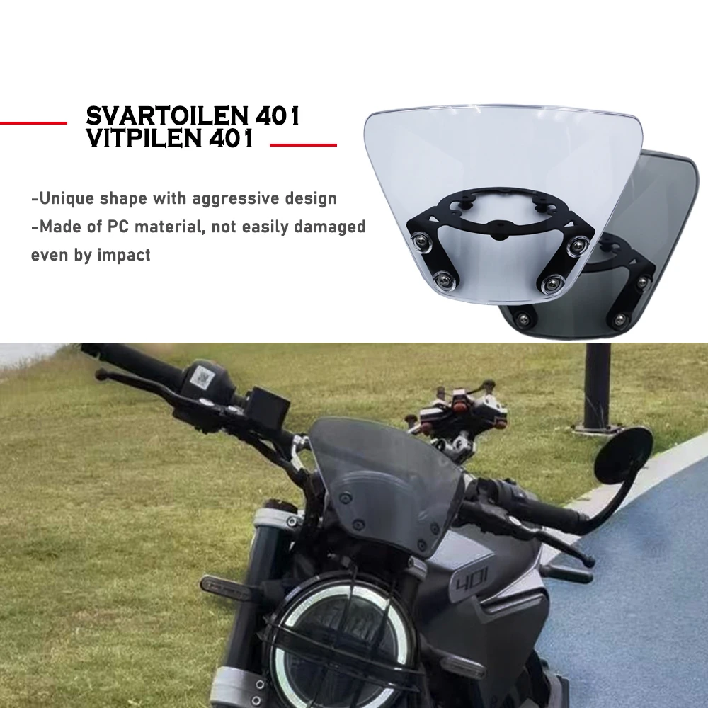 For Svartpilen 401 Vitpilen 401 Svartpilen 401 Svartpilen 250 2018- 2023 New Windshield Windshield Deflector Accessories