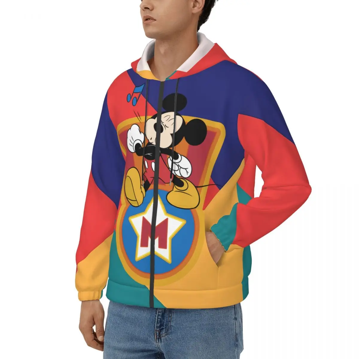 Men's Disney Hoodie Mickey Mouse Clothes Vintage Hoodies Winter Clothing