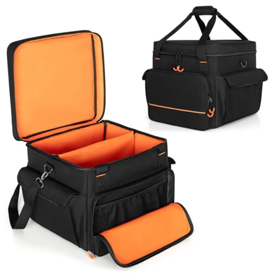 

Padded Bag For 2 Effect Lights or Moving Head Lights Effect Light Bag with Inner Divider and Accessory Pockets Black