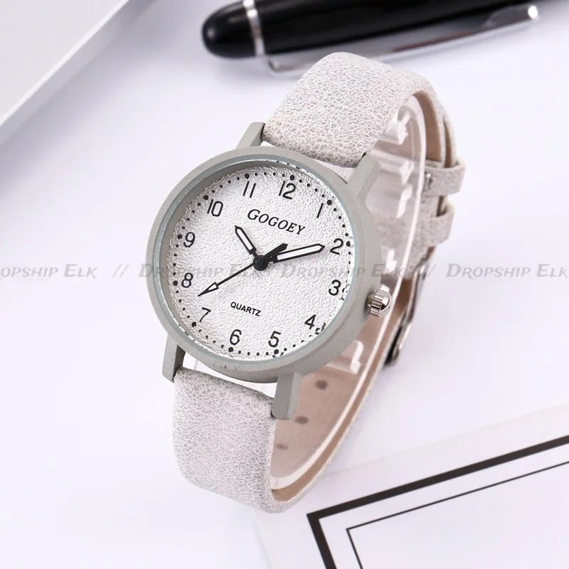 Retro Simple Women Watches Laides Casual Quartz Wrist Watch Multicolor Leather Band New Strap Watch Female Clock reloj mujer