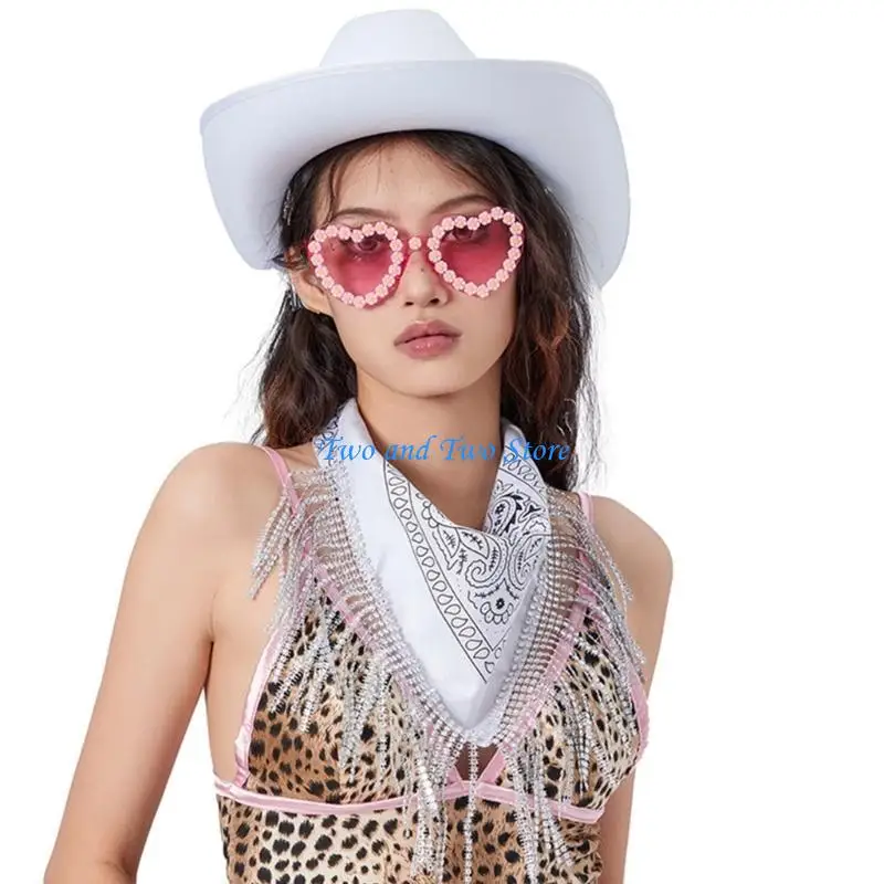 قبعة HX6F المتانة تناسب الشباب قبعة الموضة قبعة غربية أنيقة للنساء قبعة ذات حدود واسعة