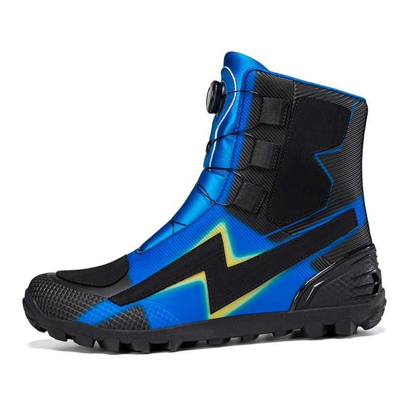 حذاء واقٍ للدراجات النارية للرجال جديد للفصول الأربعة، مضاد للانزلاق ومقاوم للاهتراء، حذاء ركوب كاجوال مريح للطرق الوعرة