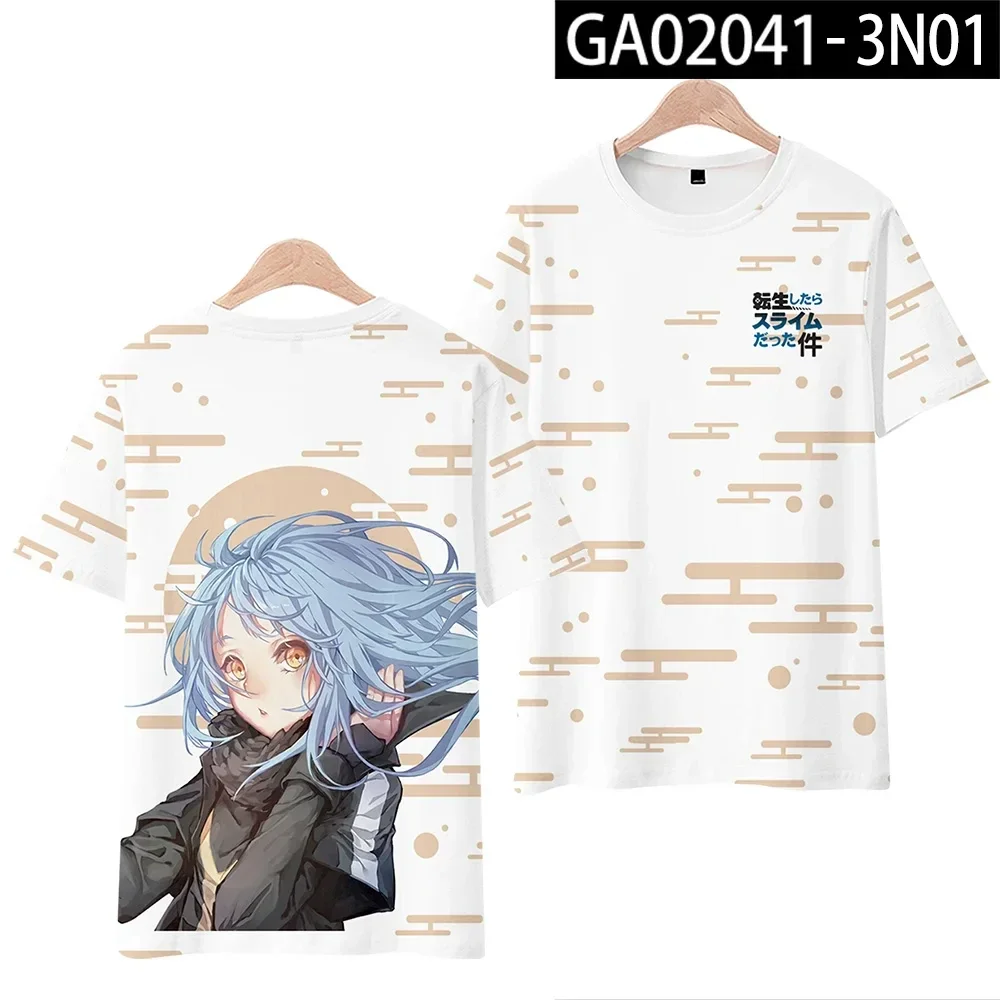 Dieses Mal wurde ich als Slime Rimuru Tempest wiedergeboren. 3D-Druck-T-Shirt für Damen und Herren, Sommer, kurzärmelig, lustiges T-Shirt – Detail 24