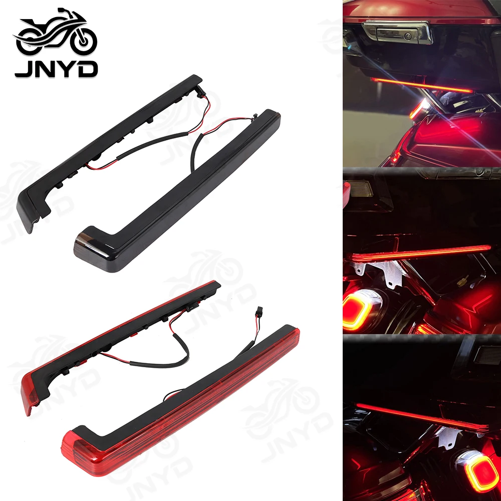 JNYD Motorcycle Tour Pak Pack Luggage Accent Side Panel LED Light For Harley Touring Road King Electra Road Glide 2006-2022
