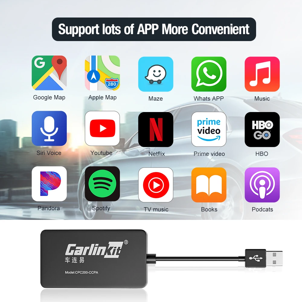 Carlinkit Android Car Machine Auto Interconnection 5-in-1 CCPA Carplay Box Mirror Link Car Android Box for Cars Autokit Airplay