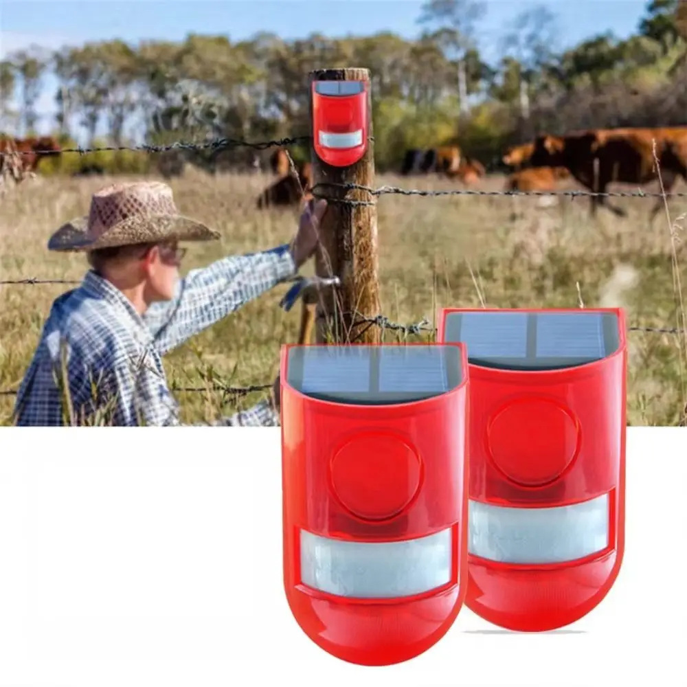 Waterproof Solar Alarm Multifunctional Rechargeable Solar Charging Alarm Sound Alarm Portable Security Alarm Siren