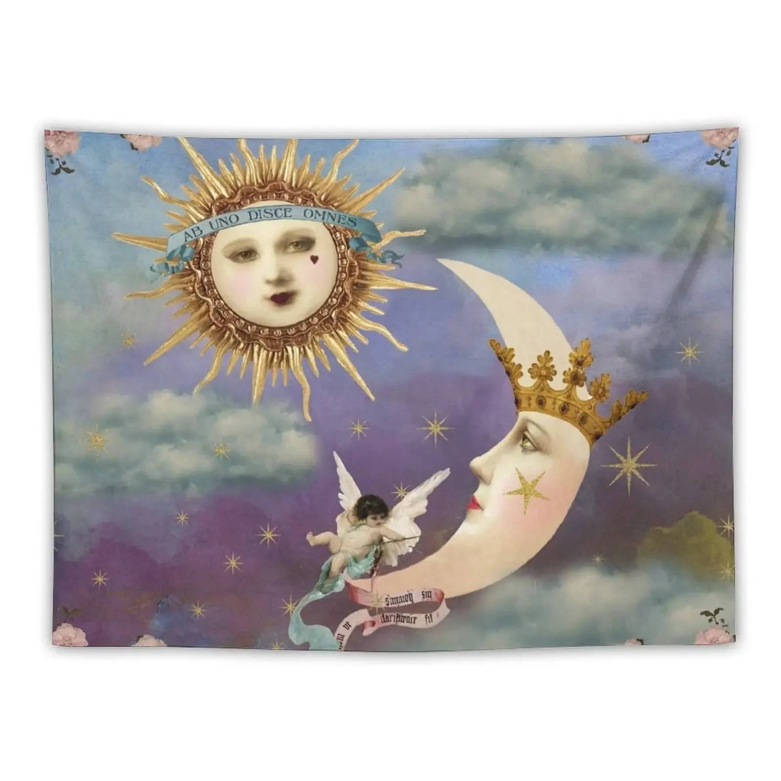 

Sun and Moon - Celestial Angel - Tarot Sun- Tarot Moon Tapestry Decoration For Rooms Home Decoration Bathroom Decor Tapestry