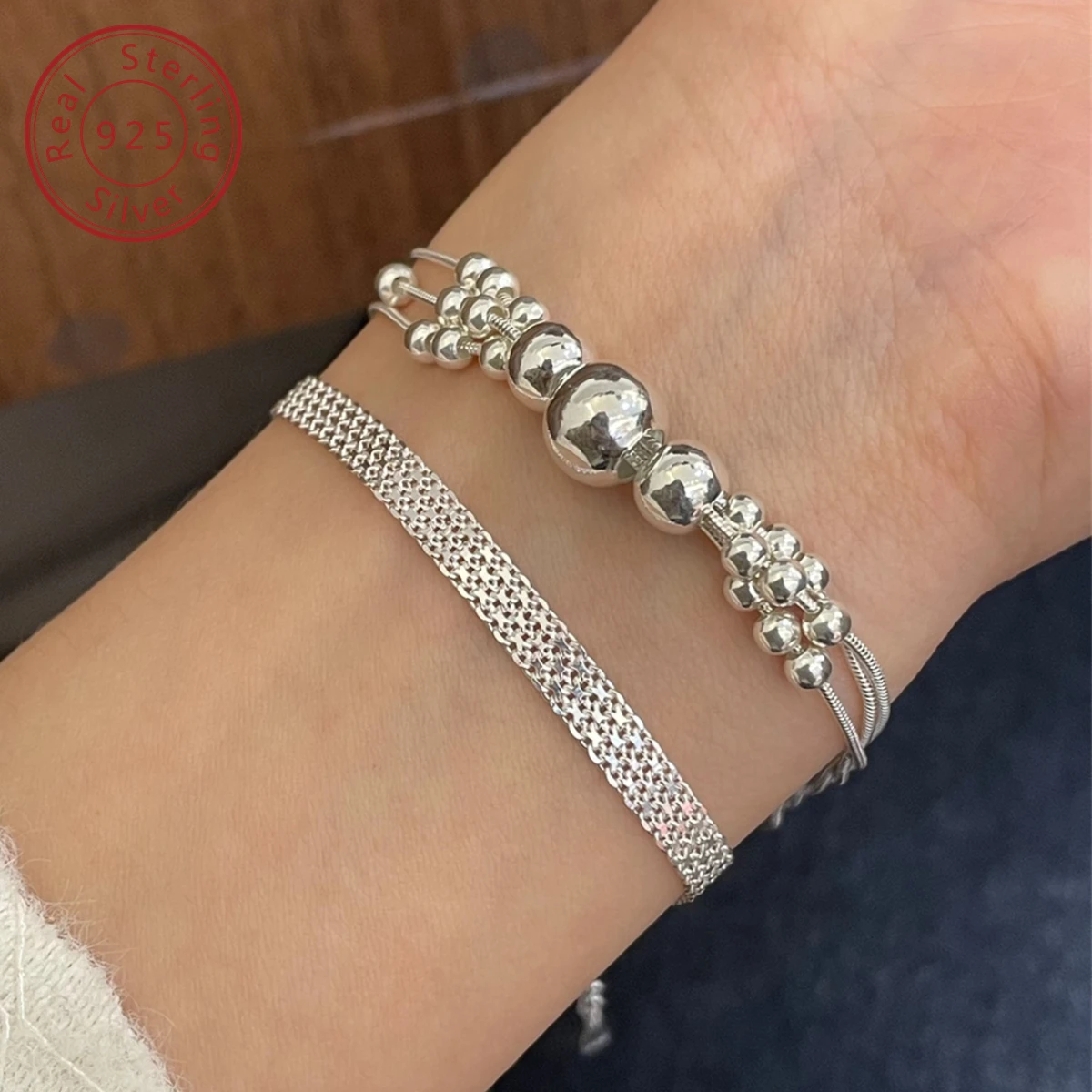 925 Silver Woven Wr…