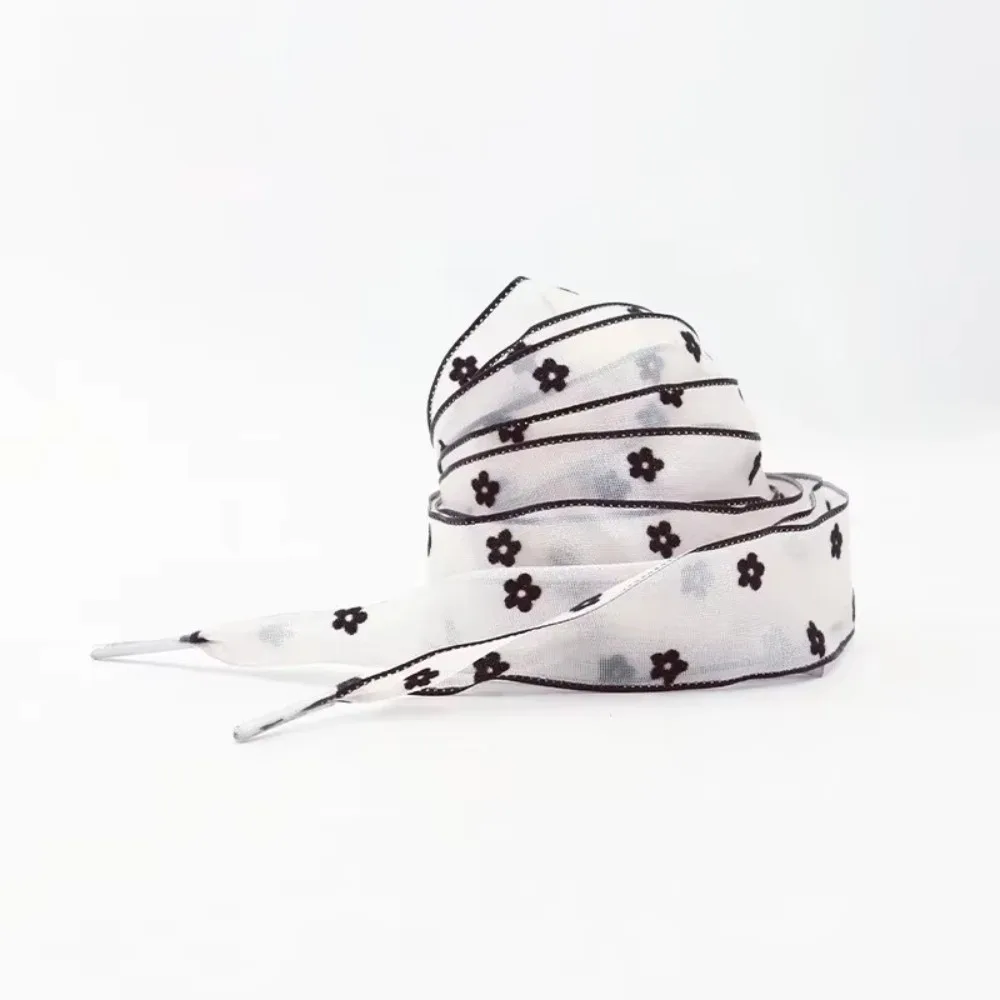 High Quality Braided Sneaker Shoestrings Flat Shape Polka Dot Sport Shoelaces Heart Colorful Flat Shoe Laces Shoes Accessories