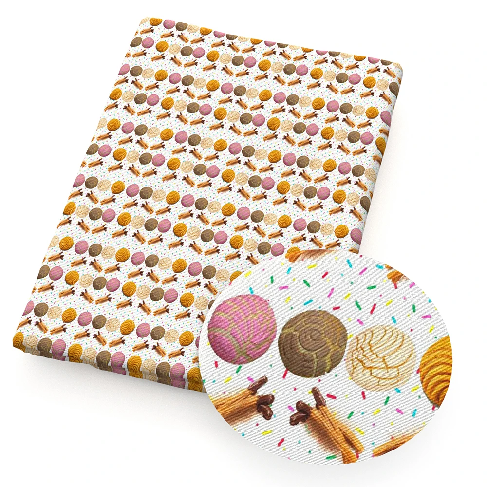 Waffles Donuts Cookies Printed Polyester Pure Cotton Material By the Meter Patchwork Tissue Sewing Quilting Fabrics Needlework