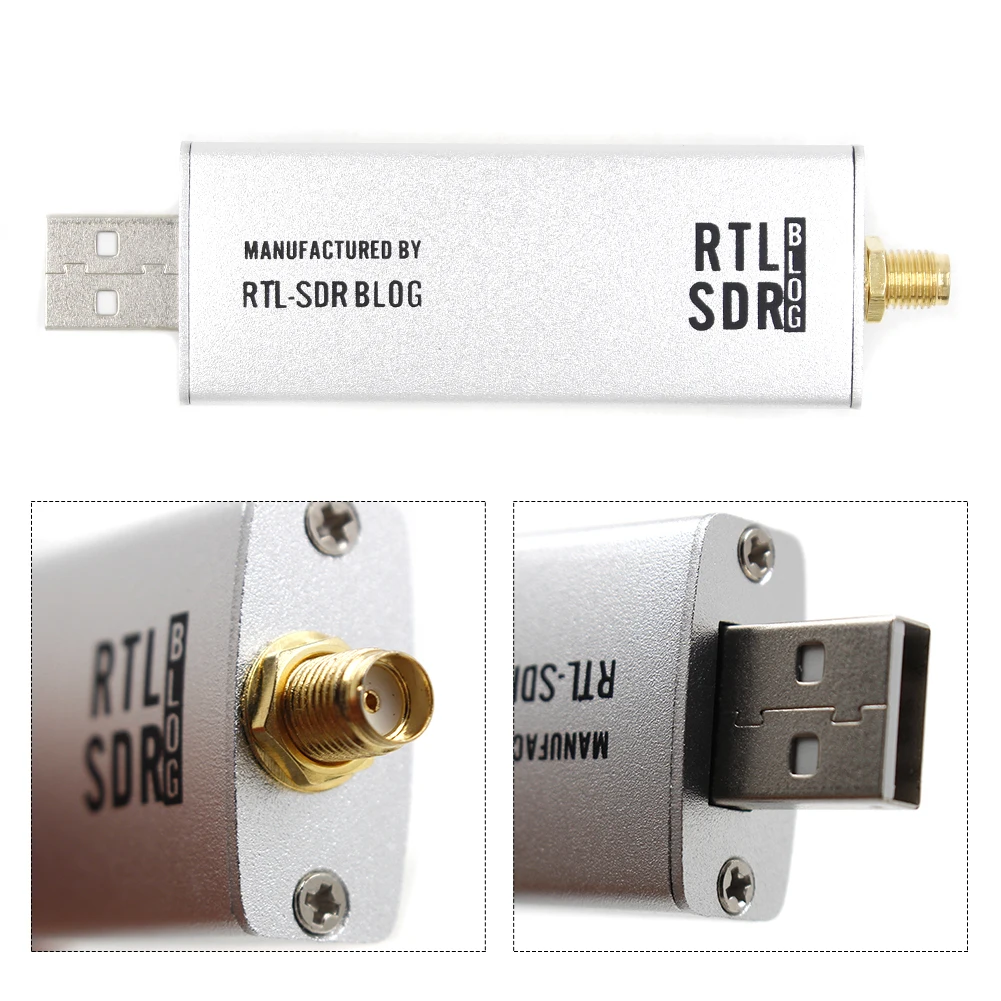 RTL-SDR ตัวรับสัญญาณ RTL บล็อก V3 R820T2 RTL2832U 1PPM ซอฟต์แวร์ TCXO SMA rtlsdr การกำหนดวิทยุ