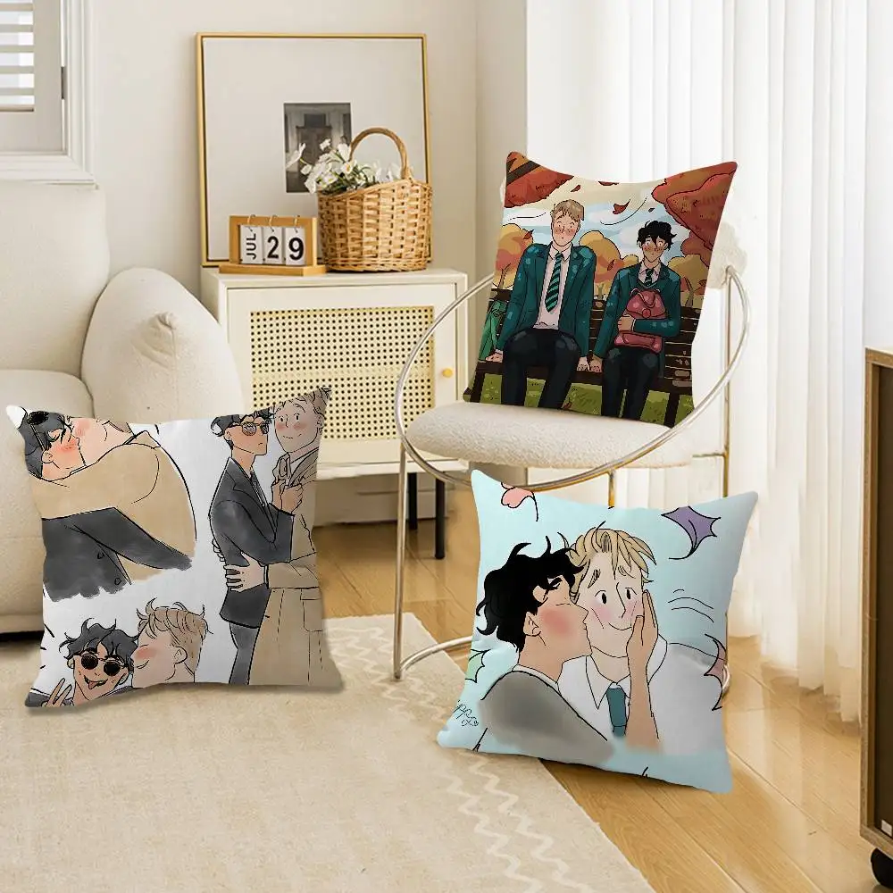 Love H-HeartstopperS Cute Cushion Cover Pillow Cover Decor Pillowcase Printed Cushion Case For Couch