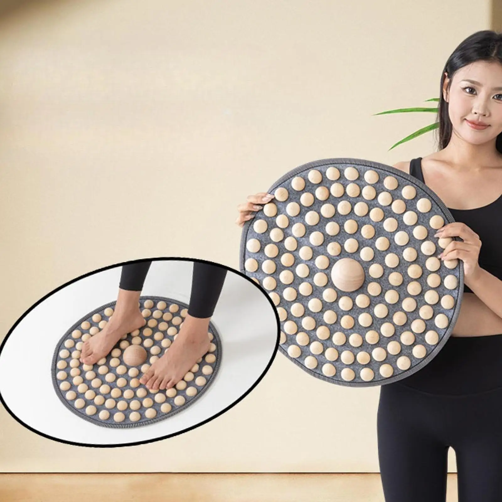 

Деревянный коврик для акупрессуры ног, гибкий массажный коврик, домашняя спа-массажная доска, портативный для пожилых людей, пожилых людей, точечный массажный инструмент