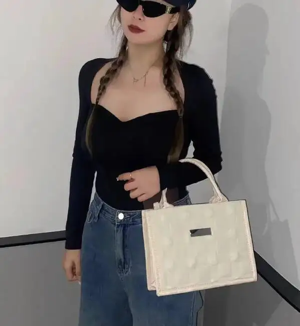 Bloom Beige Large Capacity Tote Bag Purse Women Haruku Aesthetic Casual Handbag Ladies Retro Shoulder Crossbody Bags 2025