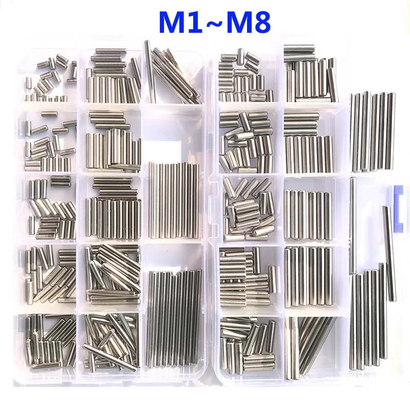 M1 M1.5 M2.5 M3 M4 M5 M6 M8 Zestaw kołków ustalających ze stali nierdzewnej 304 Stały sworzeń zabezpieczający Wał mocujący Metalowy pręt pełny