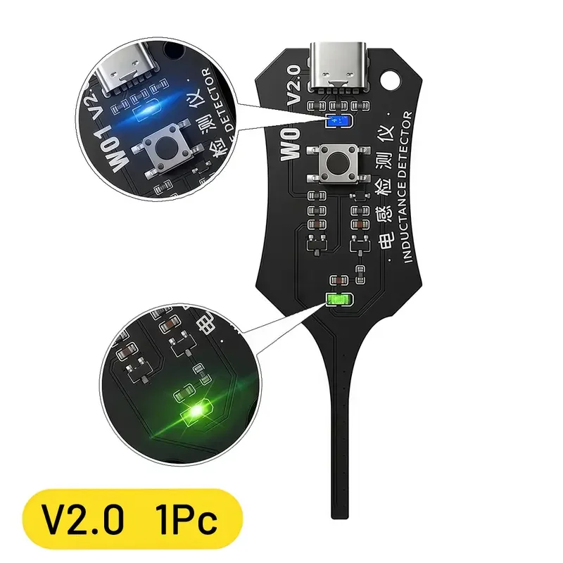 OSS W01 V2.0 Inductance Tester Motherboard Coil Tester Electronic Circuit Board Inductor Detector for Phone Motherboard Componen