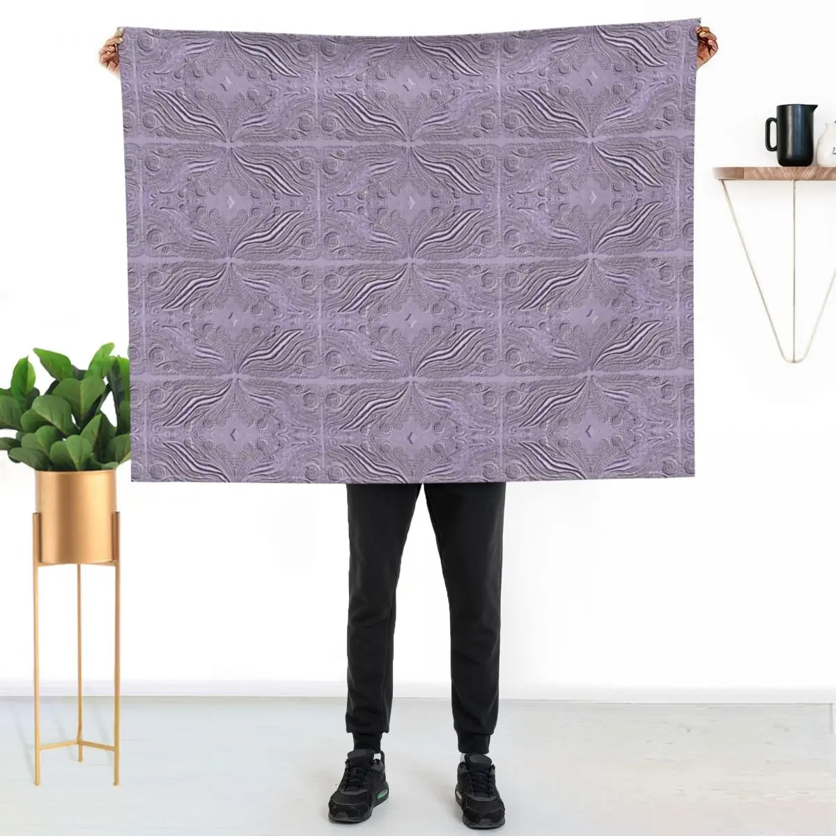 Feathers Lilac Throw Blanket Flannels Thermal Luxury Thicken funny gift Vintage Soft Plaid Blankets