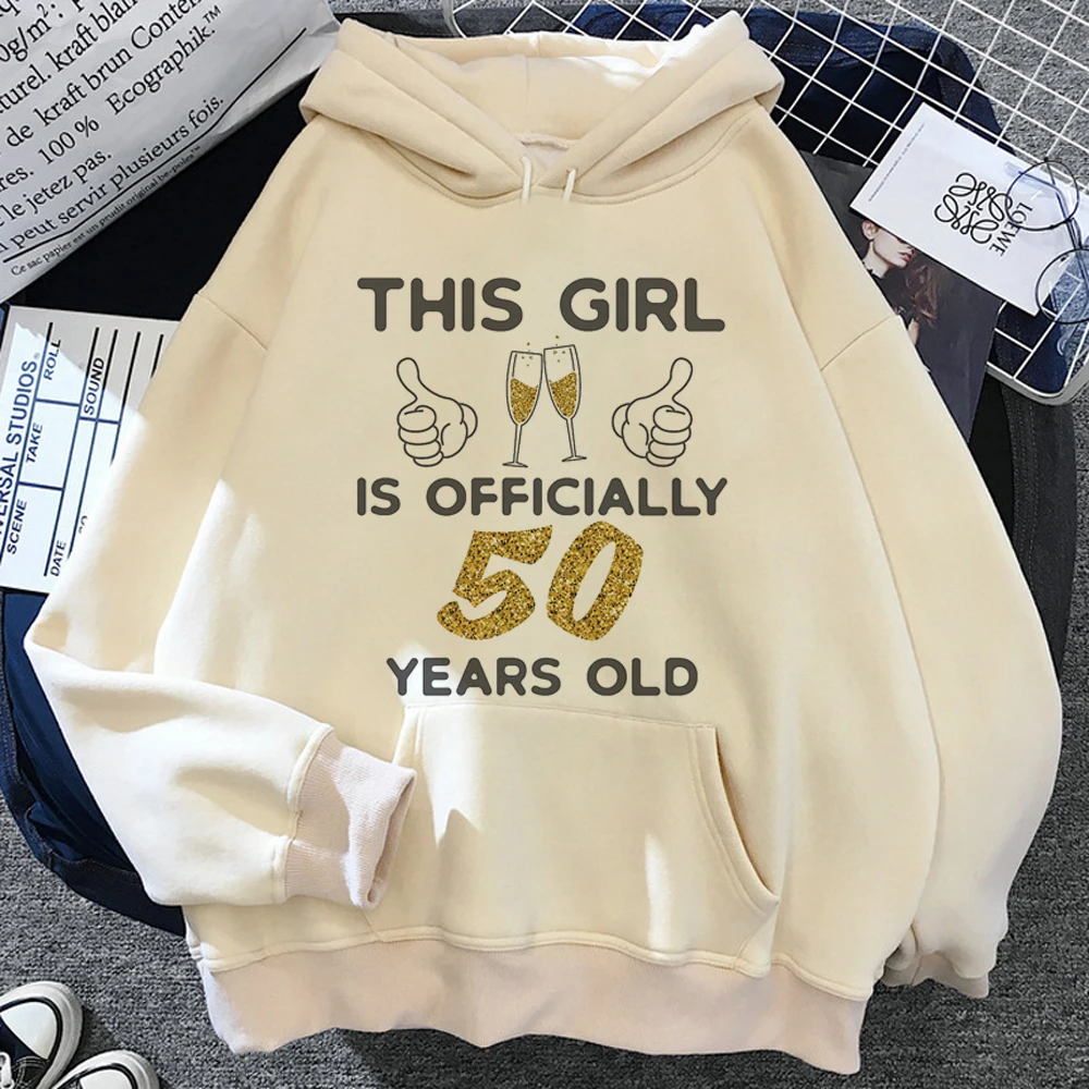 Sudadera con capucha de anime para mujer, ropa de calle para Cumpleaños de 50 años, Camisa con capucha, ropa estética femenina