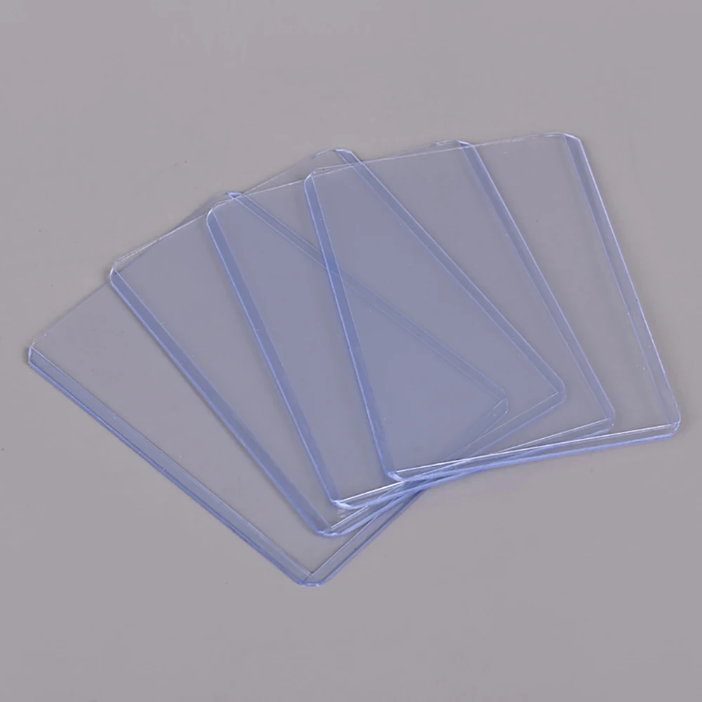 25Pcs/Bag 35/55/75/100/130/180PT Clear Regular Top Loaders Standard Size for All Trading Cards Baseball Card Protectors