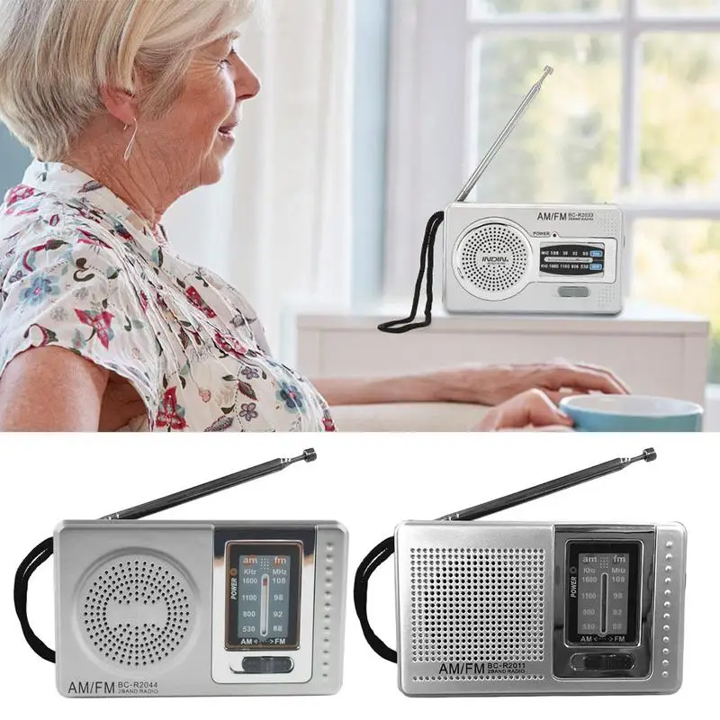 Caliente BC-R2033 Mini Radio AM FM Radio portátil con pilas la mejor recepción más duradera para correr caminar caja de sonido en casa