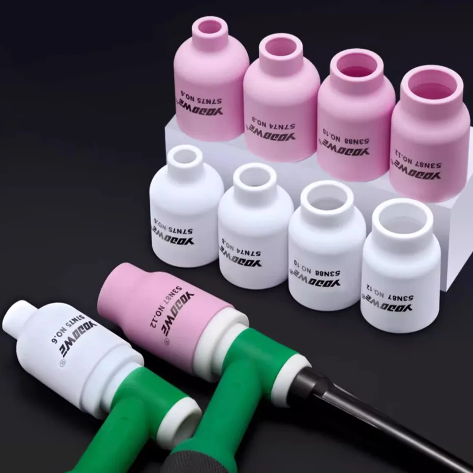 Complete list of welding gun accessories for argon arc welding with ceramic nozzle, filter screen, fluid guide, ceramic nozzle,