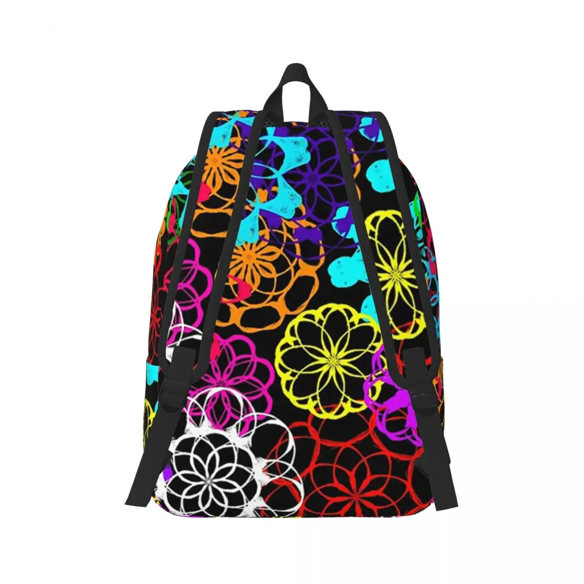 Mandala Doodle Design Backpack Daypack Large Capacity Children BookBag School Bag Shoulder Bags for Men Women
