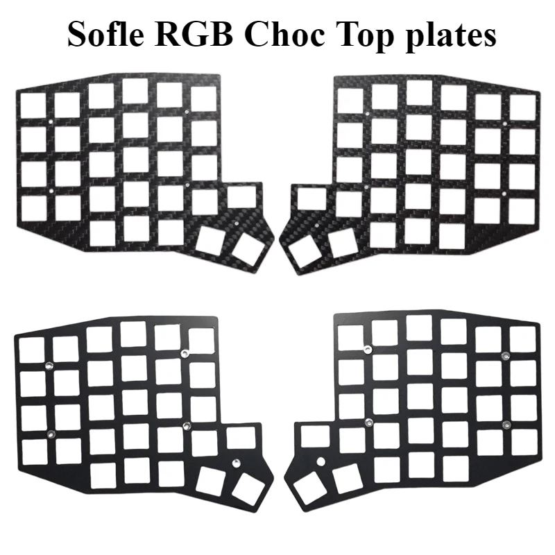 

Carbon Fiber Top Plates for Sofle Rgb Sofle Choc Split Keyboard FR4 Keyboard Plate Sofle Split Keyboard Accessories Unsoldered