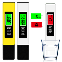 4 in 1 TDS Meter Digital PH Meter 0-9990PPM Backlit LCD Display Water Quality Tester Pen TDS&EC Water Purity PPM Aquarium Filter