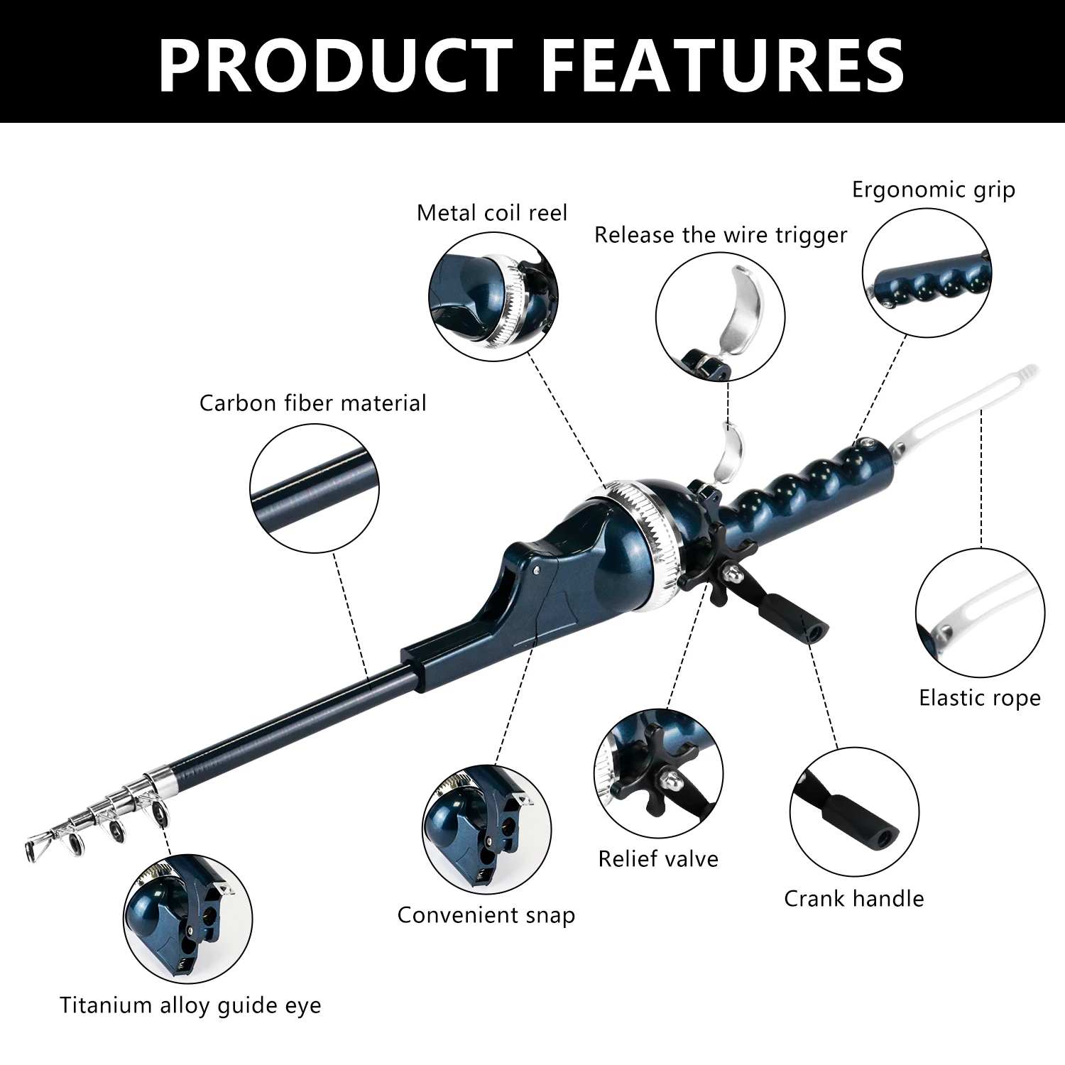 New Portable Telescopic Fly Rod & Reel, Compact Folding Fishing Rod for Outdoor Adventures – Mini Travel Fishing Gear