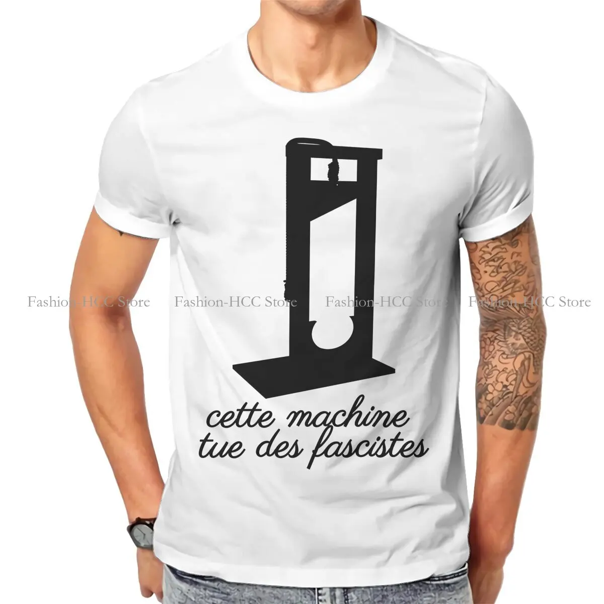 Cette Machine Tue Des Fascistes Style TShirt French Revolution Epic Transformation Top Quality  T Shirt Short Sleeve