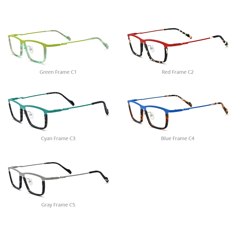 نظارات FONEX-Acetate تيتانيوم للرجال والنساء ، نظارات مربعة ، نظارات عصرية ، نظارات جديدة ، F85792 ،