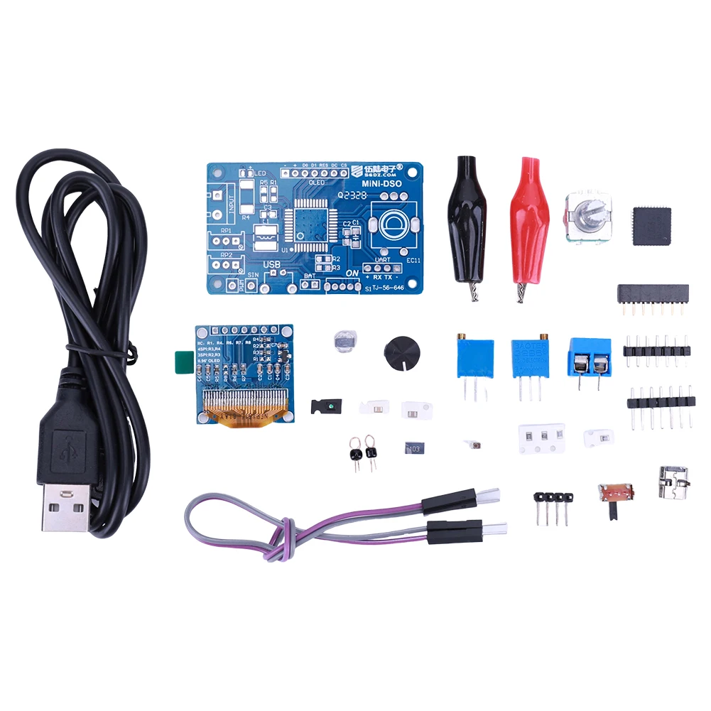 Mini DOS LCD Digital Oscilloscope Kit STC8K8A Single Chip Oscilloscope Kit Microcomputer Electronic Welding Training