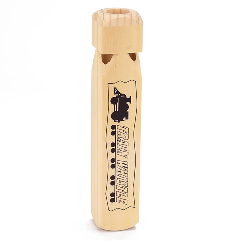 M15K-Solid Wood Train Whistle 4 Tone, Role Play Lover Wooden Whistle For Educational Party Durable Easy To Use
