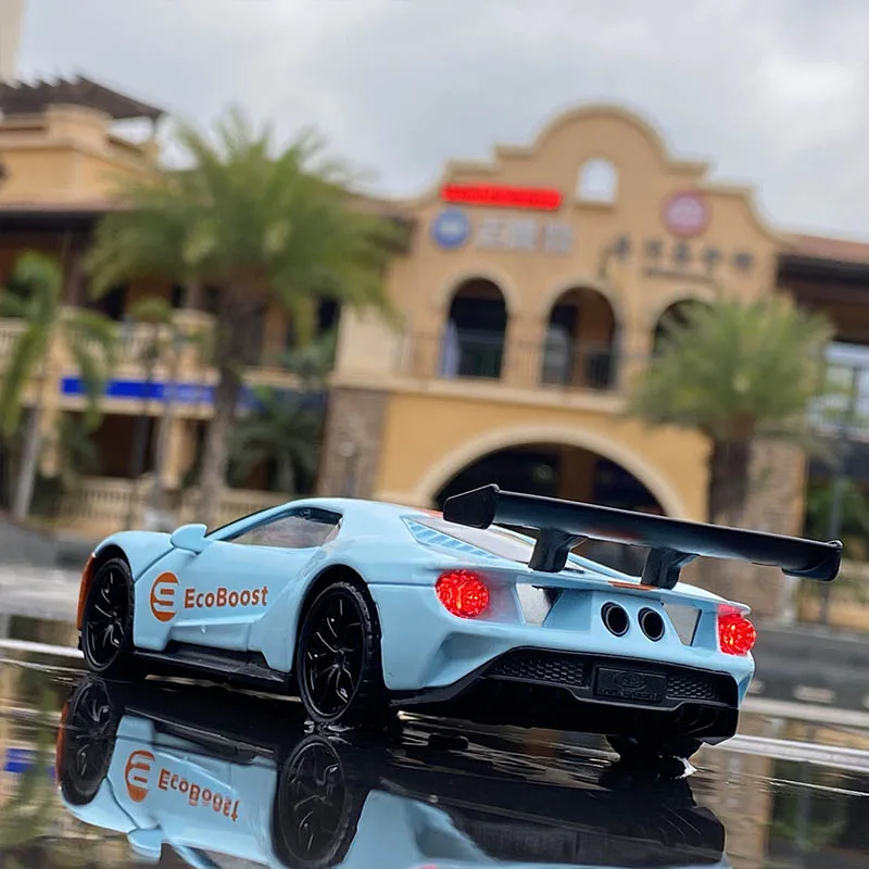 موديل سيارة فورد GT-Alloy رياضية ، 1:32 ، سيارات لعبة معدنية ، محاكاة نموذج سيارة ، صوت وضوء ، هدية مجموعة