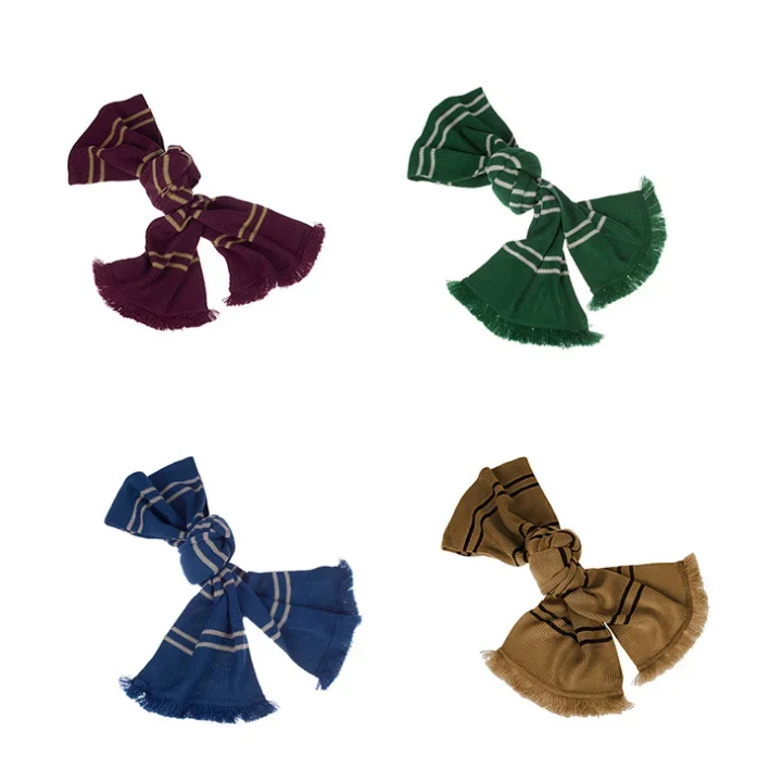 Bufanda de mago de la escuela de magia Potter Hermione Ron bufanda sombrero guante Malfoy bufandas gorra Anime Cosplay disfraz bufanda cálida