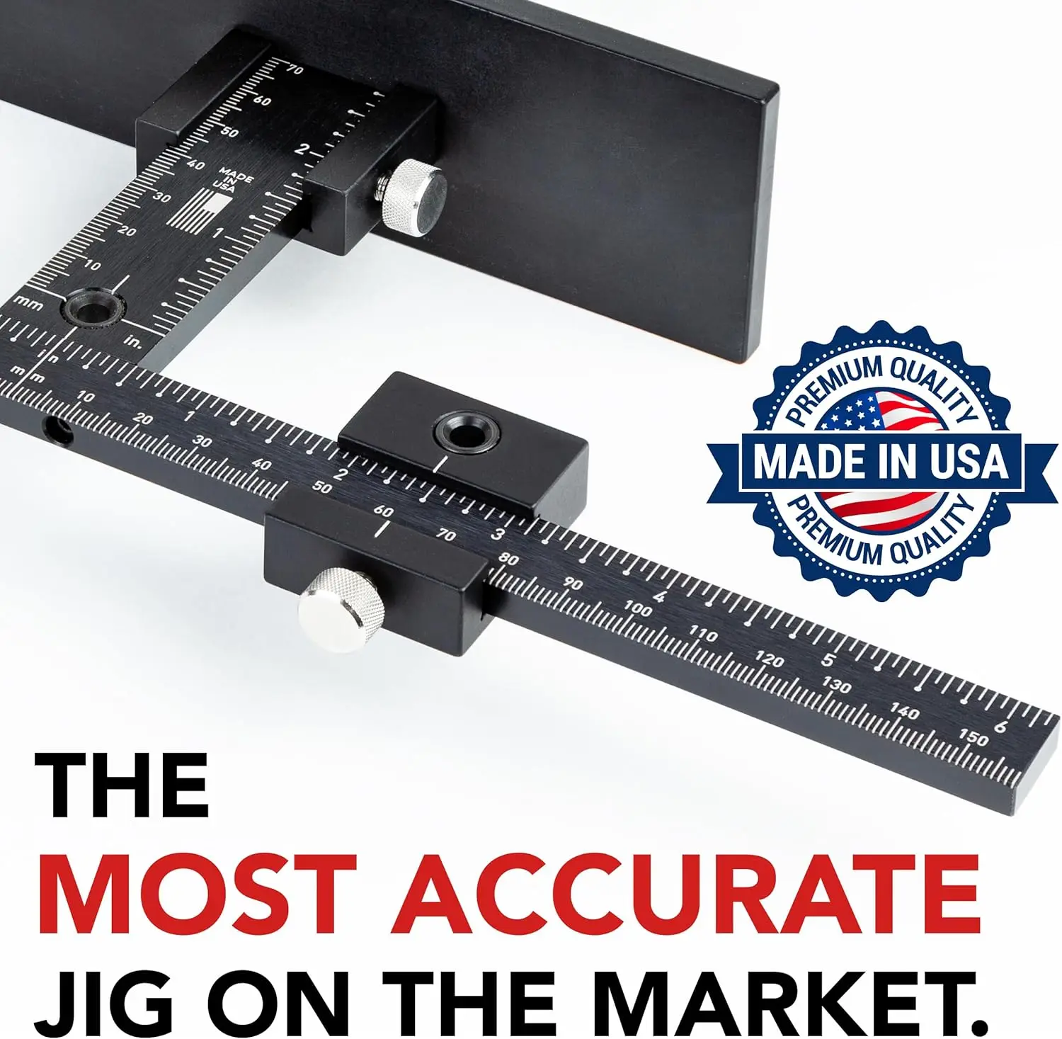 The Original Cabinet Hardware Jig - Made in USA - Most Accurate Tool for Knobs and Pulls - Hand Calibrated