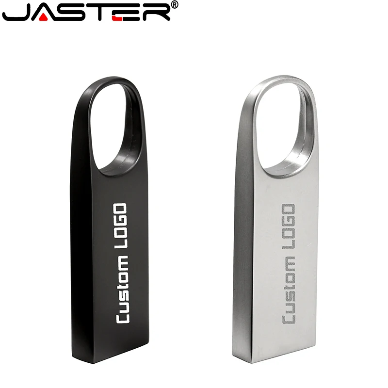 

JASTER Free Custom Logo Memory Stick 128GB Metal USB 2.0 Flash Drive 64GB Portable Pen Drive 32GB Shatterproof U Disk 16GB 8GB