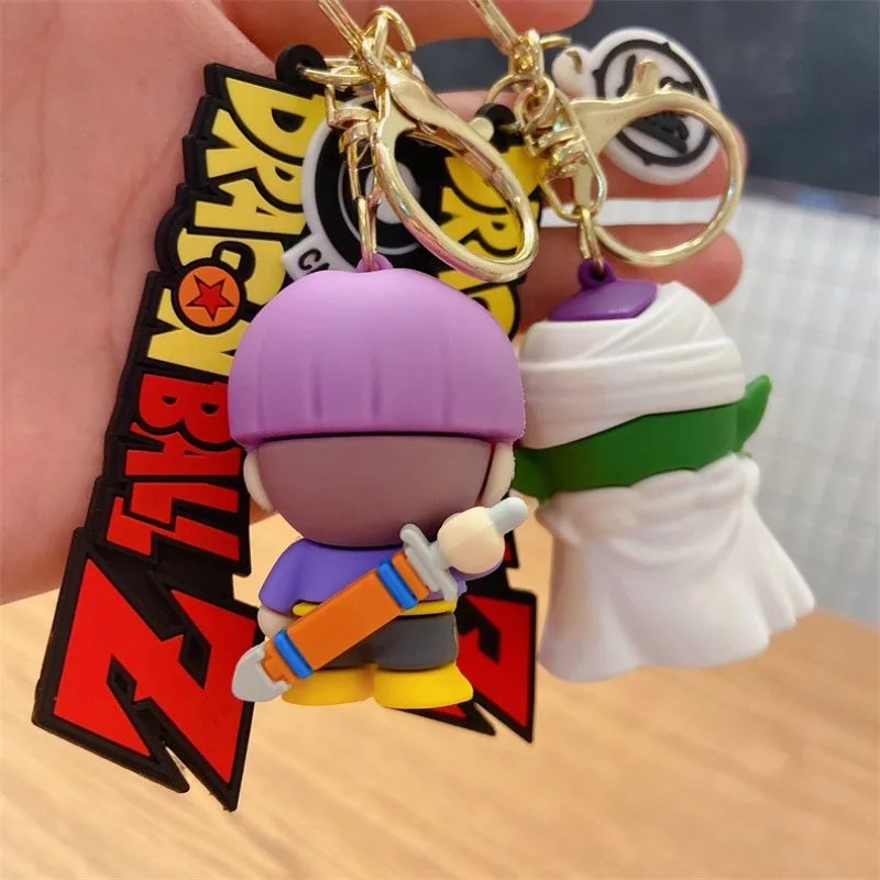 Dragon Ball Schlüsselanhänger, kreativer Goku und Vegeta Anhänger, Cartoon, hoher Ästhetikwert, modisches, personalisiertes Rucksack-Accessoire – Detail 4