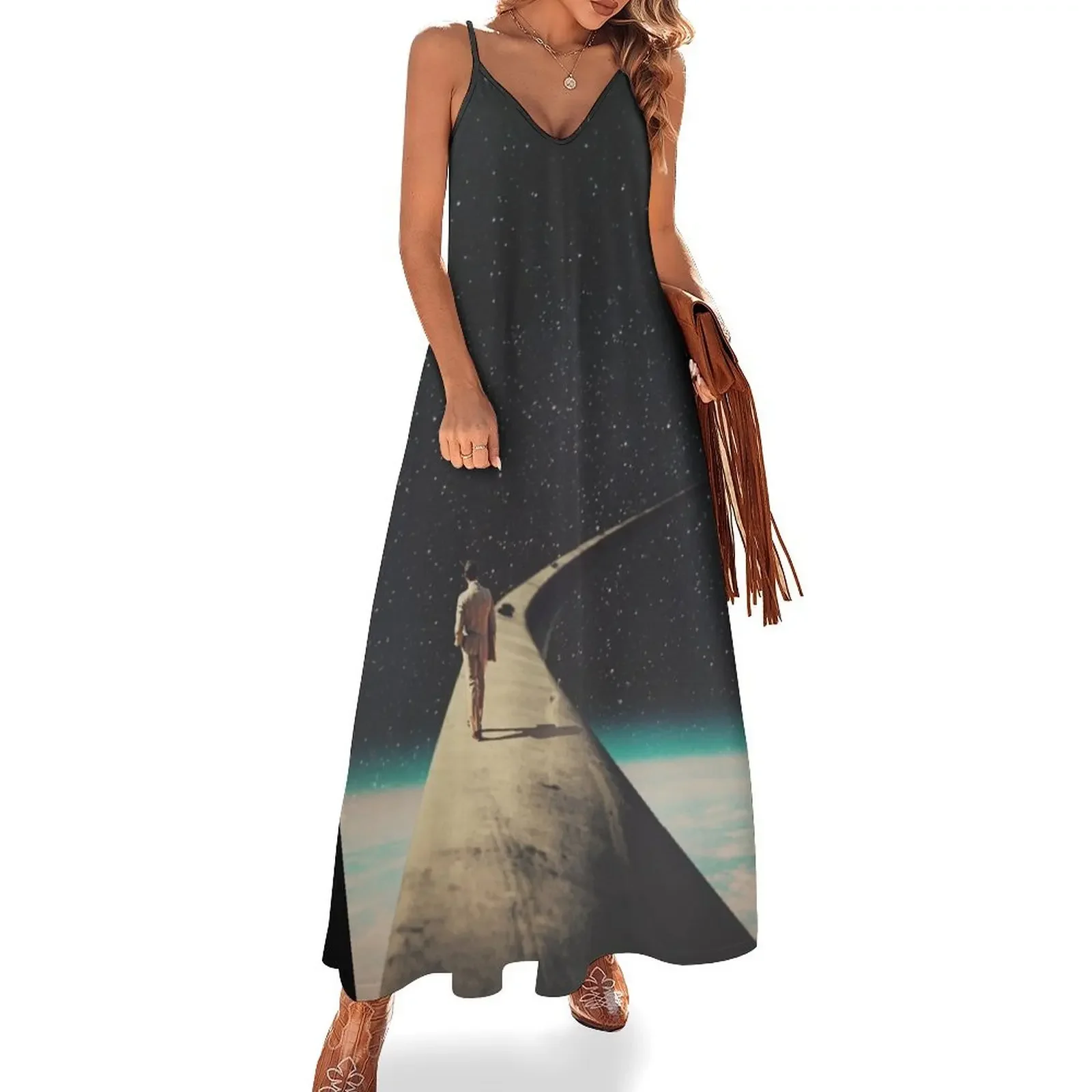 We chose This Road My Dear Sleeveless Dress dress women summer 2024 long sleeve dress