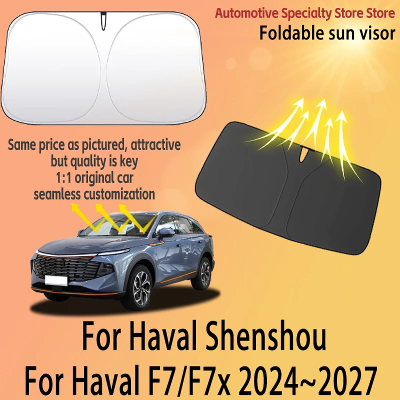 

Солнцезащитный экран-шторка на лобовое стекло для Haval Shenshou 2024-2027 (2026, 2025) – высококачественный автомобильный аксессуар для защиты от солнца и нагрева