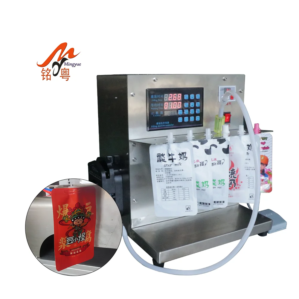 Semi Automatic Pneumatic Liquid Paste Honey Filling Machine for Spout Pouch Bottle Beverage & Oil High Accuracy Multifunctional