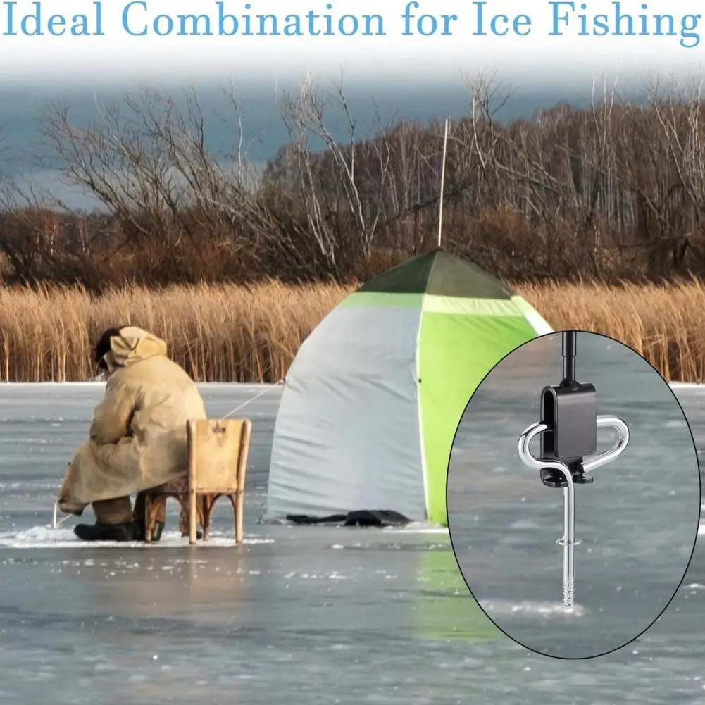 Universal Ice Anchors Tool Portable Ice Shelter Stake Nails Universal Tool for Easy Installation of Fishing Shanty Anchors