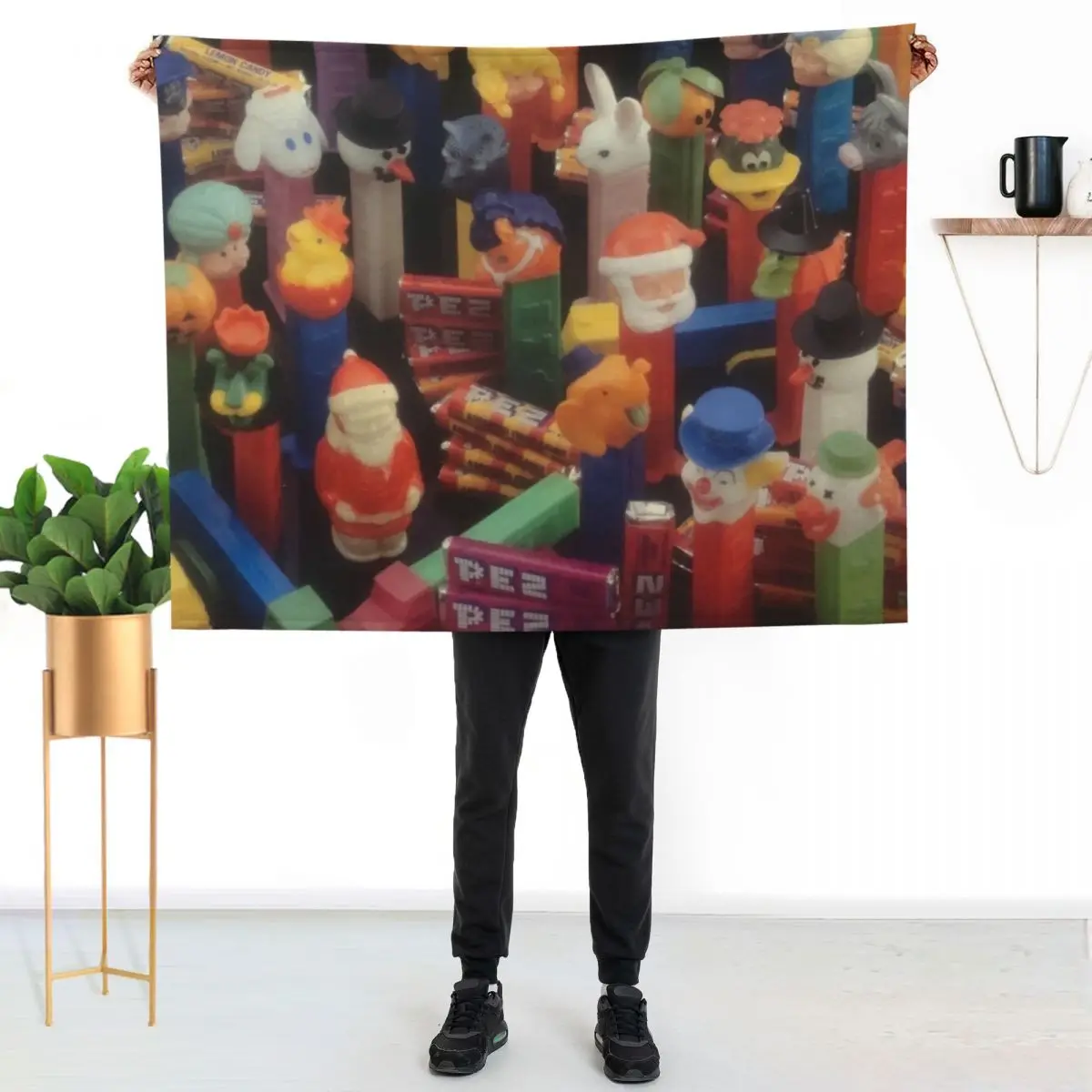 

Pez candy Throw Blanket Reusable Durable Soft Blanket for All Seasons