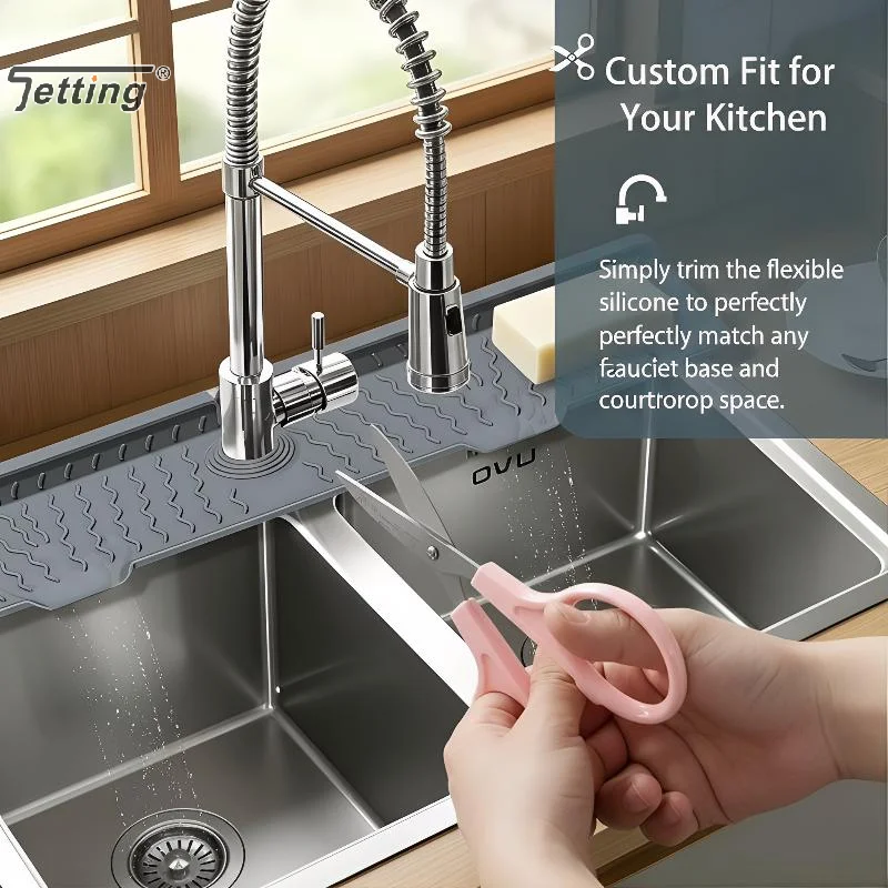 Kitchen Sink Splash Guard Faucet Mat Splash Catcher Handle Drip Catcher Tray Multipurpose For Kitchen Dish Drying Mats view 6