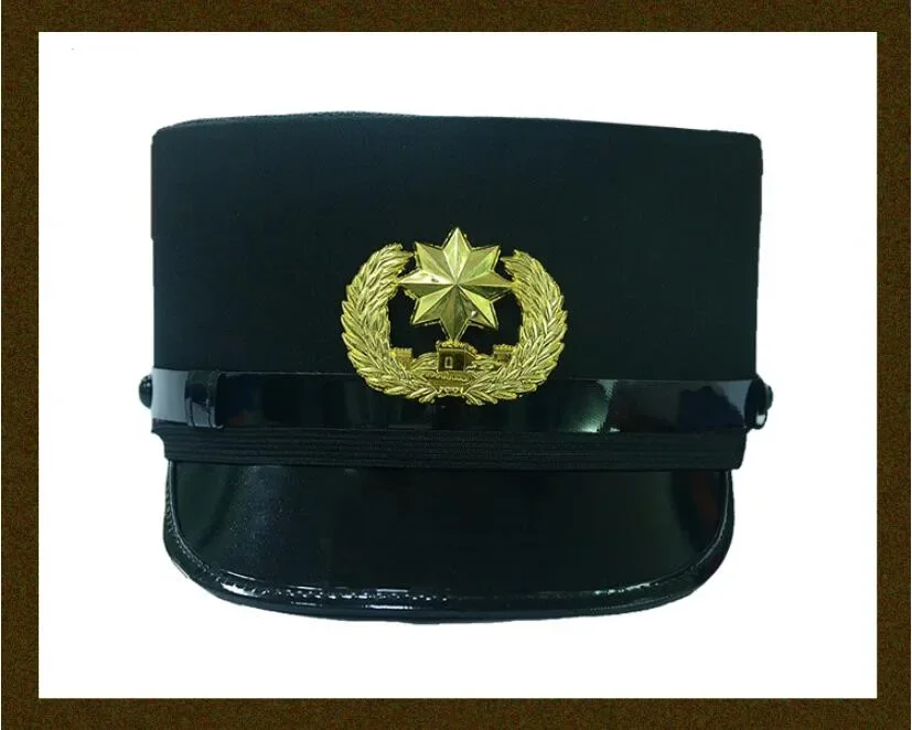 Cappello a cupola per hotel di alta qualità Cappello da cerimonia Porta di sicurezza Ragazzo Berretti in pizzo Berretto uniforme Berretto per dipendenti di servizio alberghiero unisex