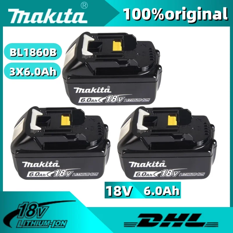 

Genuine Makita 18v Battery With Charger Rechargeable Lithium Ion for BL1850 BL1880 BL1860B LXT400 Power Tool Makita 18 v Battery