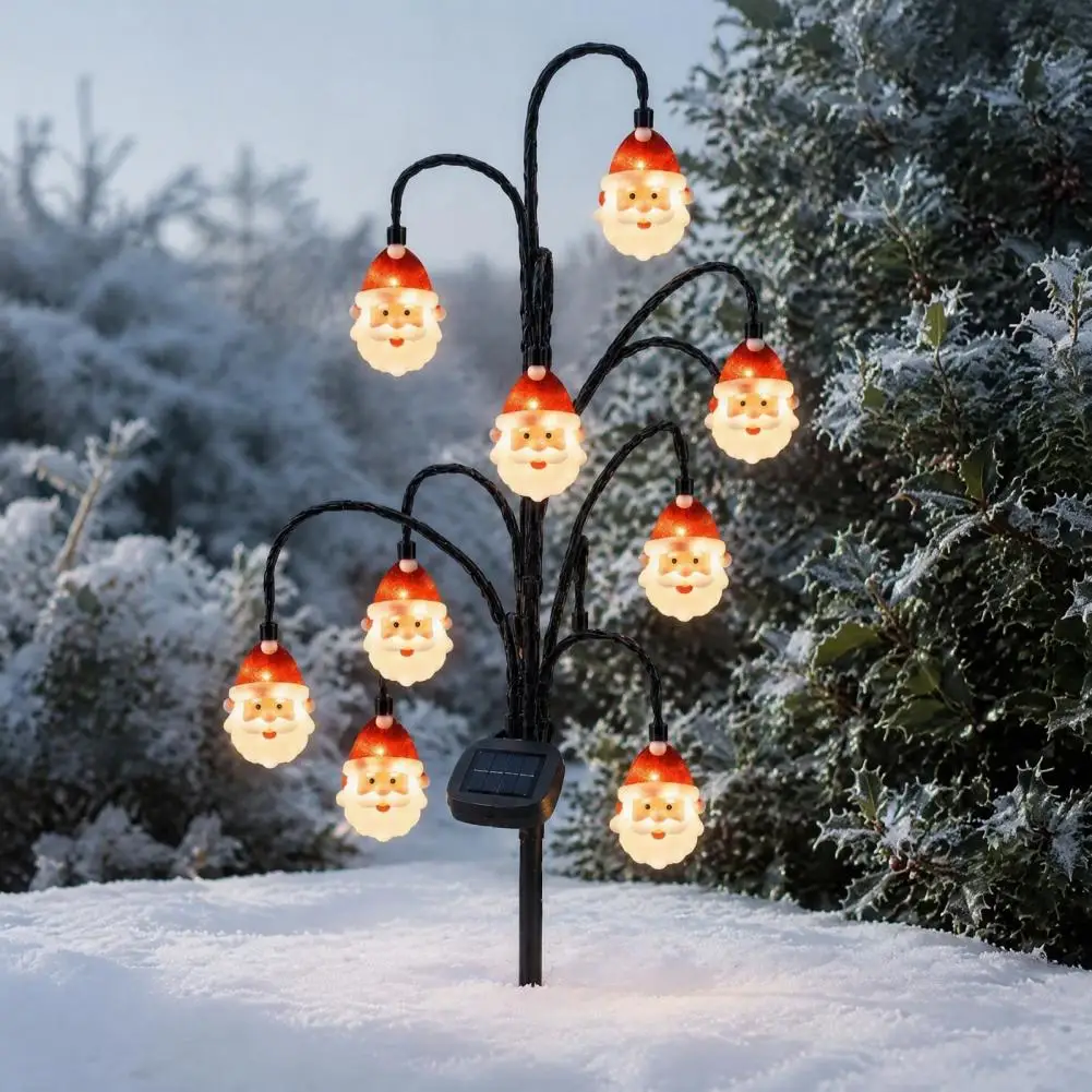 Decorative Yard for Christmas Solar Christmas Tree Stake Lights Outdoor Waterproof Led Pathway Lamps Holiday Yard Garden Lawn